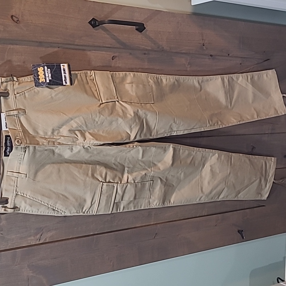 Urban Patrol Stretch Tactical  Utility Cargo Pants Trousers Beige Small Long